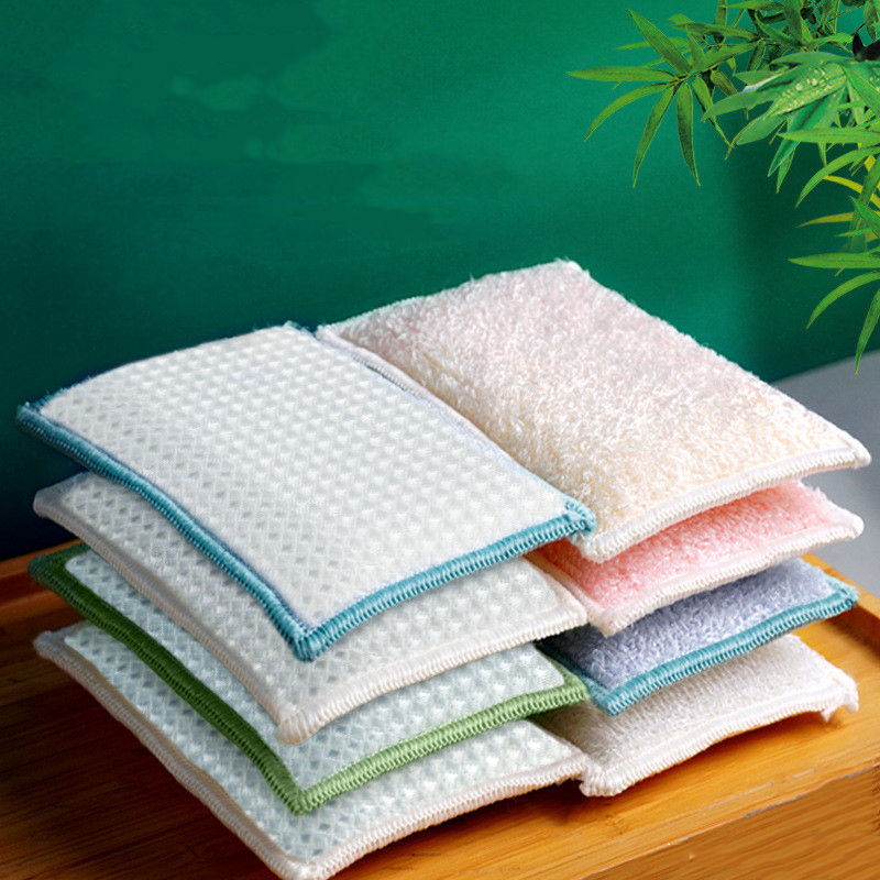 3/2Pcs Double Sided Kitchen Cl - Bamboo Fiber Trunk 评论和价格