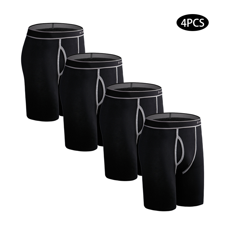4pcs Long Cotton Underwear Man - Boxer Brief Pack Cotton 评论和价格