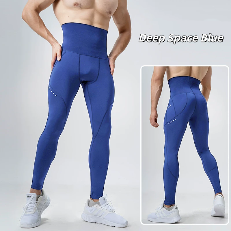 Men High Waist Compression Leg - Compression Long Pant 评论和价格