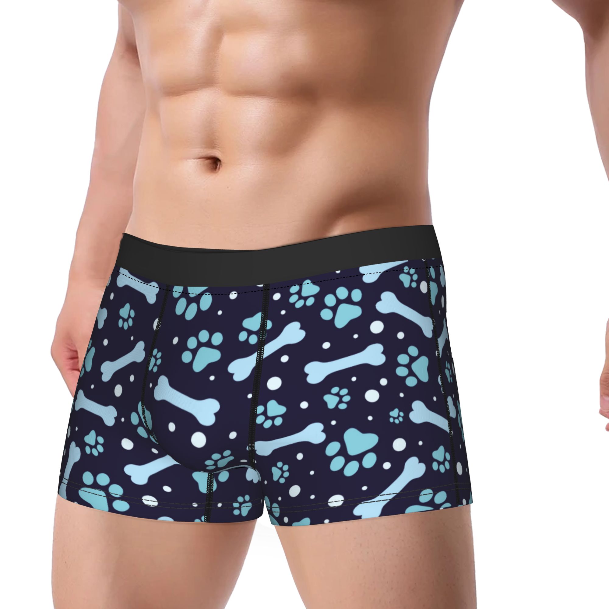 Man Dog Paw Print and Bone Lon - Boxer Shorts Modal 评论和价格