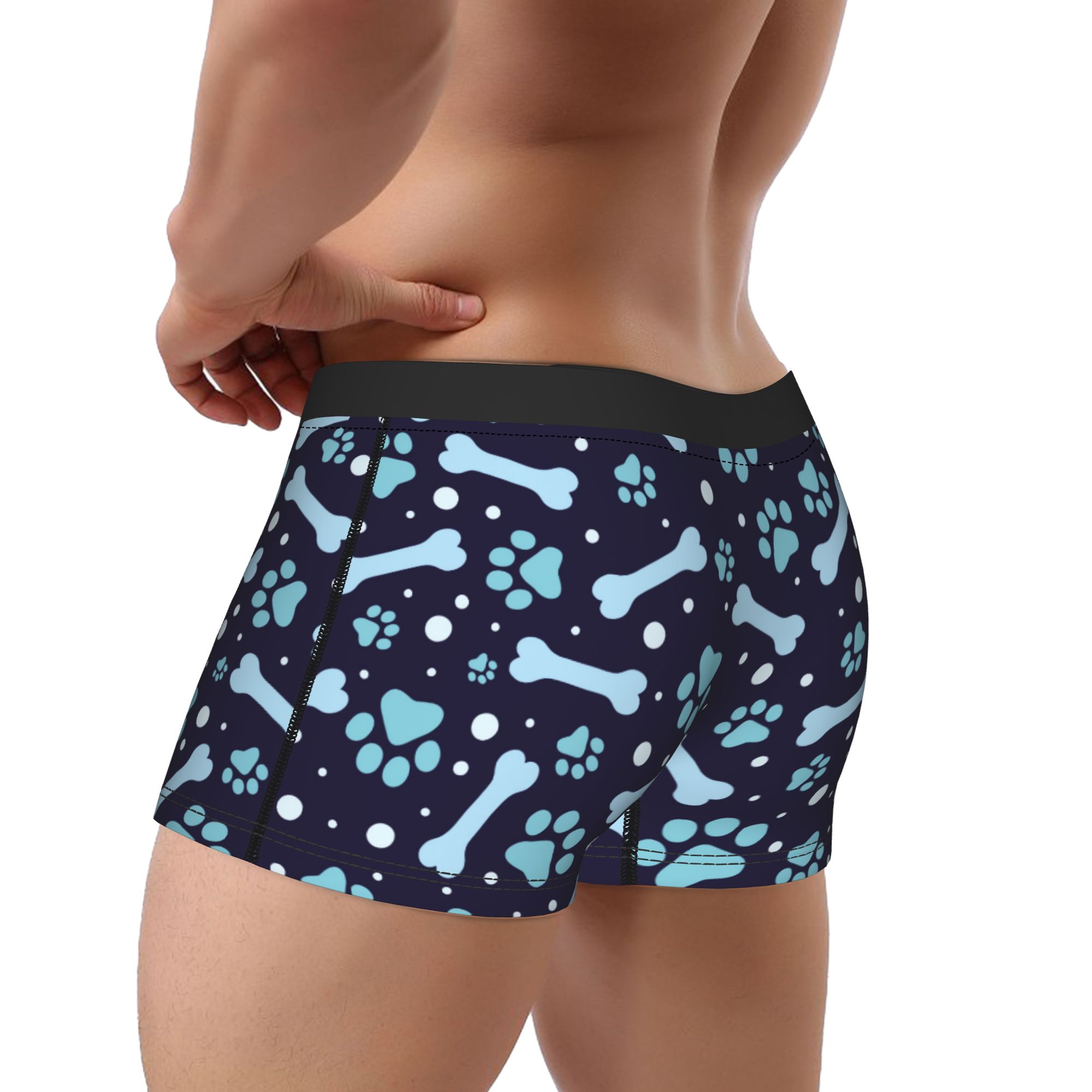 Man Dog Paw Print and Bone Lon - Boxer Shorts Modal 评论和价格