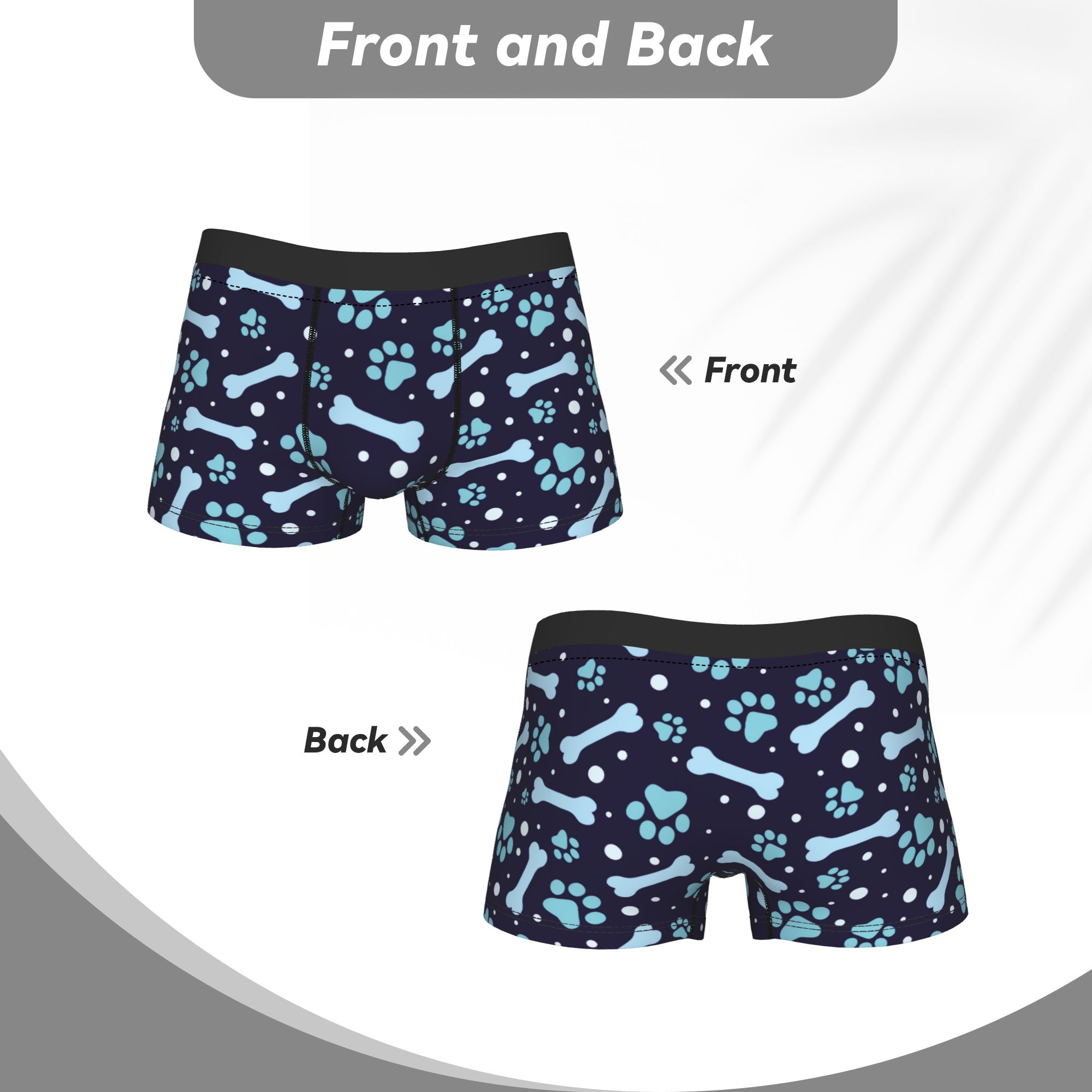 Man Dog Paw Print and Bone Lon - Boxer Shorts Modal 评论和价格